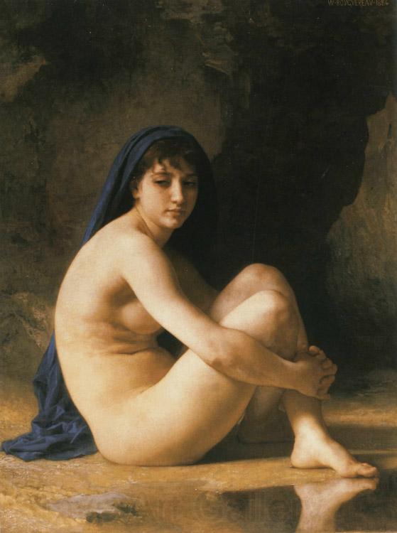 Adolphe William Bouguereau Seated Nude (mk26) Norge oil painting art
